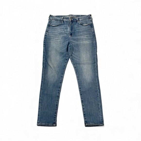 American Eagle Next Level Stretch Skinny Jeans Size 14 Regular - Picture 1 of 3